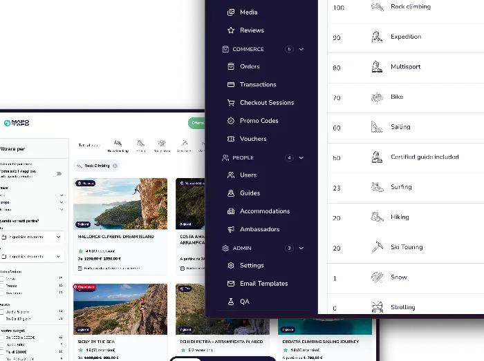 Mapo Tapo adventure travel booking platform screenshot