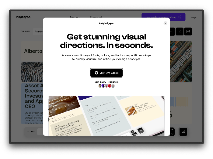 Inspotype brand design tool screenshot