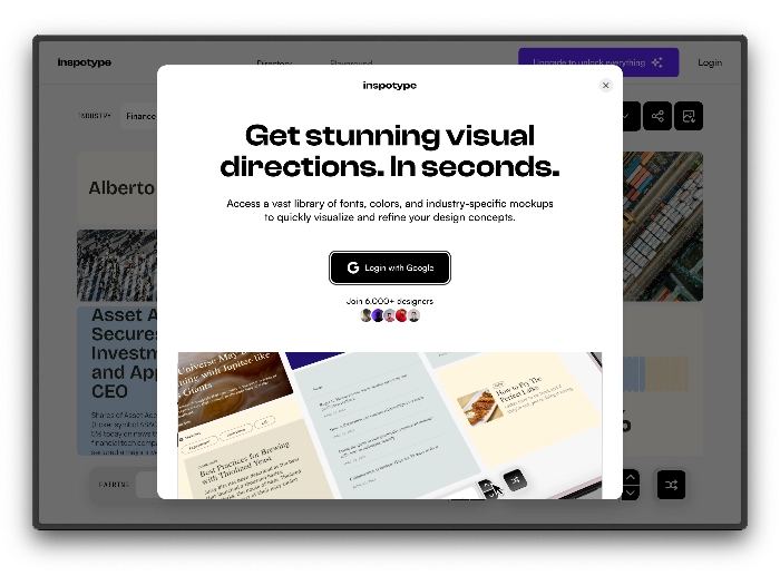 Inspotype brand design tool screenshot